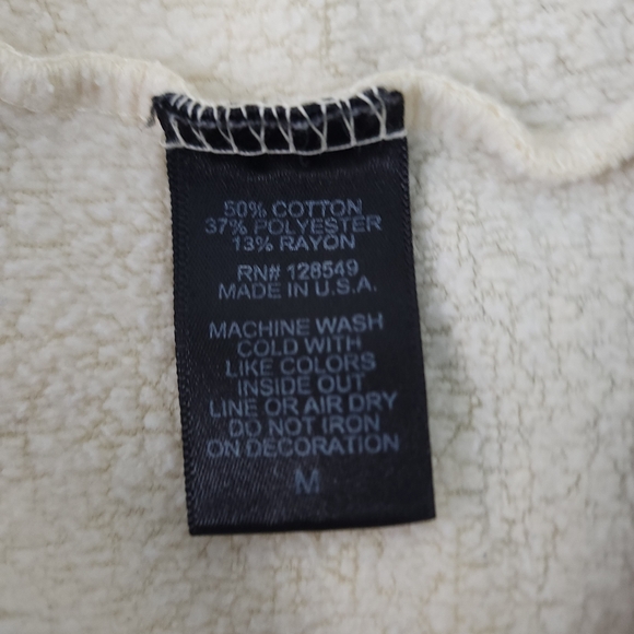 Aviator Nation 5 Stripe Zip Hoodie in Vintage White Medium - Picture 8 of 8